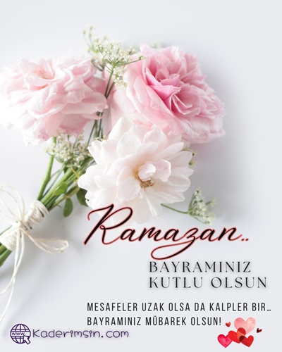 Ramazan Bayramı kutlamasına özel hilal ve fener temalı görsel