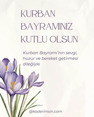 Sevgi, paylaşma ve dayanışma temalı Kurban Bayramı resmi